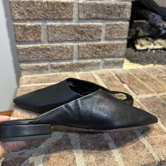 Vince Camuto Women's Arlette Slip-On Mules Black Leather Size 11M #232 - Picture 5 of 16